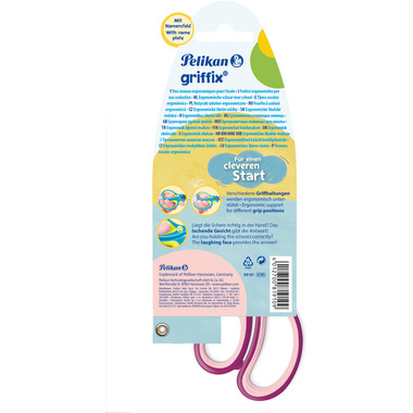 PELIKAN Schere spitz Griffix 819107 sweet berry, Rechtshänder