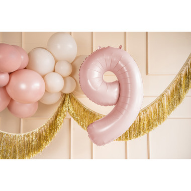 PARTYDECO Ballon en plastique no. 9 72cm FB230P9081J rose