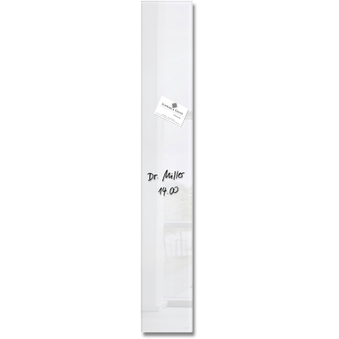 SIGEL Lavagna magnetico vetro GL101 bianco 120x780x15mm