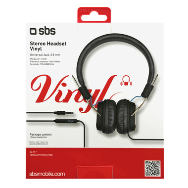 Headphone DJ VYNIL with stereo cable, answer/end button and microphone, frequency 18HZ - 24KHZ blue