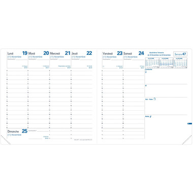 QUO-VADIS Agenda Impala Executif 2025 014083Q 1W/2S schwarz FR 16x16cm