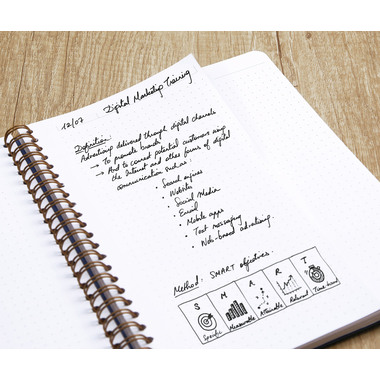 CLAIREFONTAINE AGE BAG MY.NOTES A4 783431C Carnet spirales dot noir 60 f.