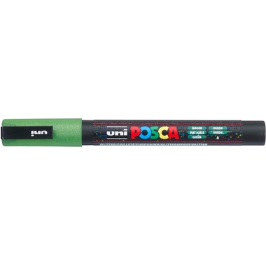 UNI-BALL Posca Marker 0.9-1.3mm PC-3ML GREEN verde glitter