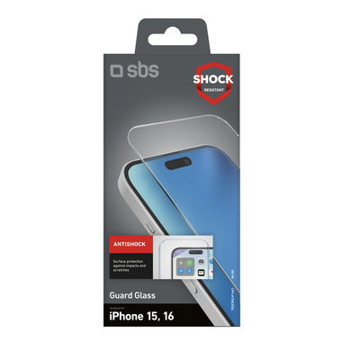 Tempered glass protective screen for iPhone 16/15 | SBS