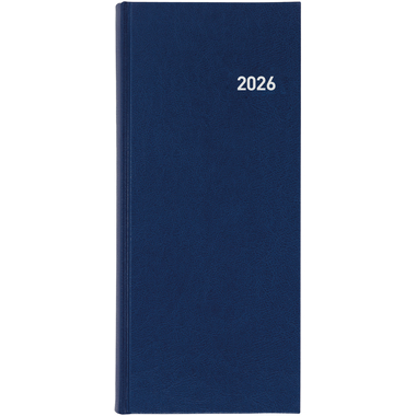 BIELLA Agenda Tower 2026 800311050026 1T/2S bleu ML 13.5x31.5cm
