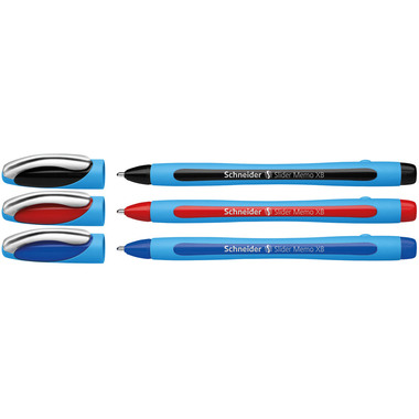 SCHNEIDER Penna sfera Slider Memo XB 150293 ass. astuccio 3 pezzi