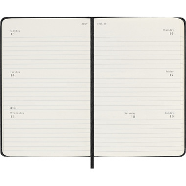 MOLESKINE Calendario settimanale 25/26 8056999275518 18M HC nero 9x14cm