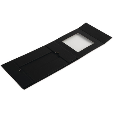 ELCO Box Regalo con grande finestra 82111.11 nero, 15x15x5cm 5 pezzi