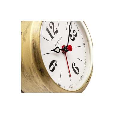 NeXtime Sveglia Classica Harvey Bianco/Oro