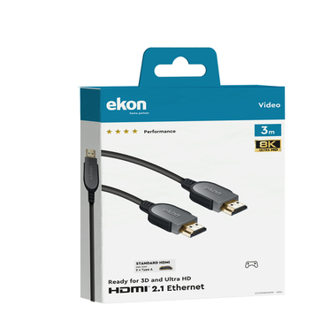 Cavo in ferrite HDMI tipo A per risoluzione 8K Ultra HD | Ekon