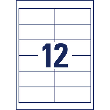 AVERY ZWECKFORM Universal-Etiketten 97x423mm 4781-65 weiss 50+15 Blatt