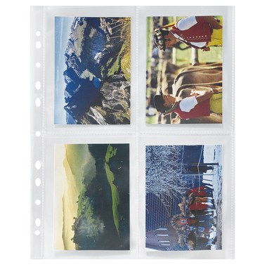 HWB Foto-Zeigetaschen 120my A4 03606.01 für Fotos 10x15cm 10 Stück