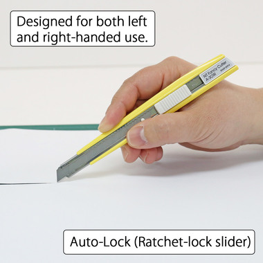 NT Cutter 9mm A-301RP mit Auto-Lock, pastell gelb