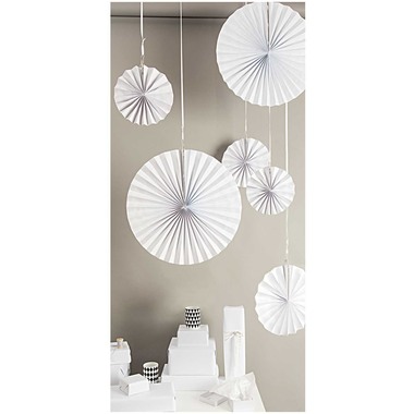 RICO DESIGN Papierfächer 20-46cm 99001.71.21 weiss 3 Stück