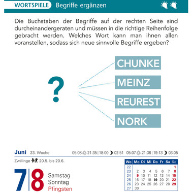 HARENBERG Abreisskalender 2025 2103700+25 Brain Jogging DE 12.5x16cm