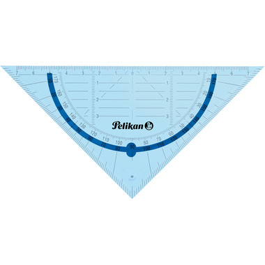 PELIKAN Geodreieck 16cm 700504 transparent blau