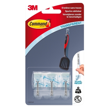 3M Command Haken mit Draht 17067CLR Mini bis 230g 3 Stück