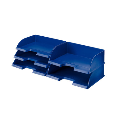 LEITZ Briefkorb Jumbo Plus quer 52190035 blau