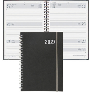 BIELLA Agenda Dispo Term Savanna 2027 808591270027U 1S/2P gris ML 14.5x20.5cm
