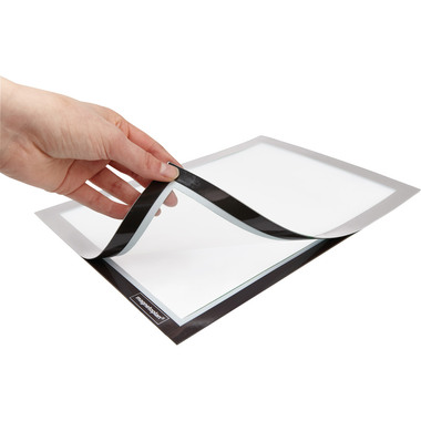 MAGNETOPLAN Cornice info. A3 1132032 autoadesivo, argento 2 pezzi