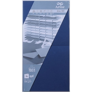 ARTOZ Cartoline 1001 310x155mm 107452264 220g, classic blue 5 fogli