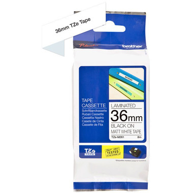PTOUCH Band matt lamin. schwarz/weiss TZE-M261 PT-D800W/D900W 36mm