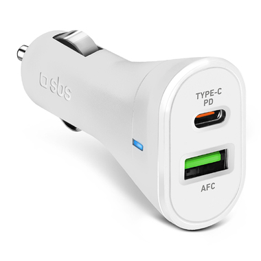 Car charger, Type-C + 1 USB 2,1 A