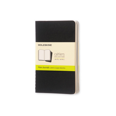 MOLESKINE Quaderno Cahier A6 704918 in bianco, nero 3 pezzi