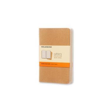 MOLESKINE Quaderno Cahier A6 704925 rigato, natur 3 pezzi