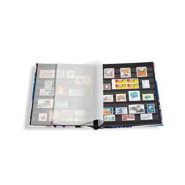 Classificatore STAMPS per francobolli, 16&nbsp;pagine, copertina blu A4, pagine bianche