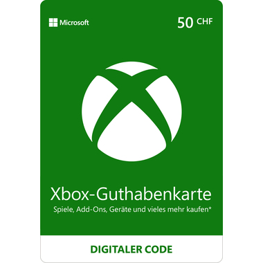 Digital gift card Microsoft Xbox 50 CHF