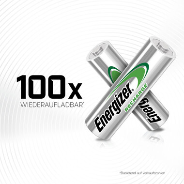 Energizer NiMH Akku Extreme (AA) 2300 mAh, 4 pz Confezione da 4 batterie ricaricabili AA Energizer Recharge Extreme, precaricate