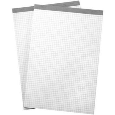 BÜROLINE Blocco ufficio bianco A4 572001 quadrettato, 65g 2x100 fogli