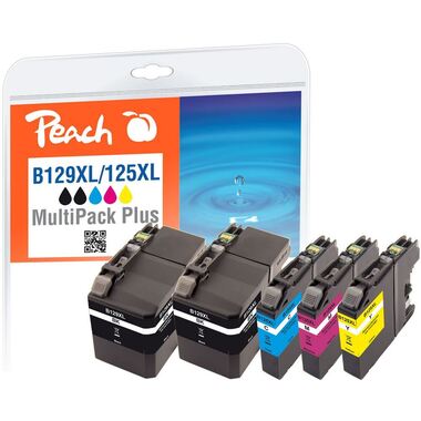 Peach Combi Pack Plus, compatibile con Brother LC-129XL, LC-125XL