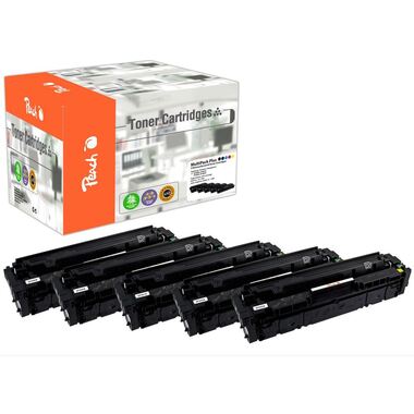 Peach Spar Pack Plus Tonermodule kompatibel zu HP No. 201A, CF400A*2, CF401A, CF402A, CF403A