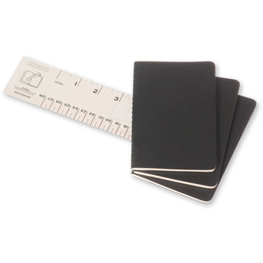 MOLESKINE Quaderno Cahier A6 704918 in bianco, nero 3 pezzi