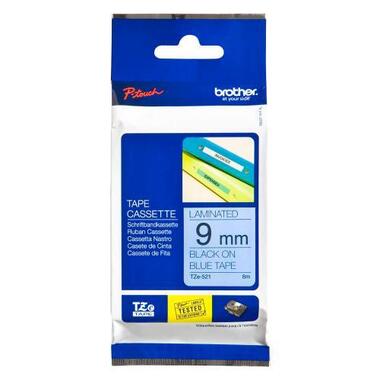PTOUCH Nastro, plastificato nero / blu TZe - 521 PT - 1280VP 9 mm