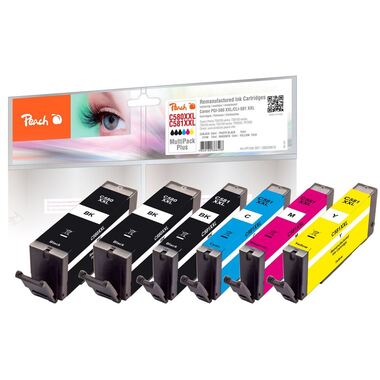 Peach Multi Pack Più, XXL compatibili con Canon PGI-580XXL, CLI-581XXL