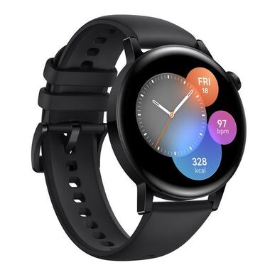 Huawei Watch GT3 Fluorel Strap (42mm, Black)