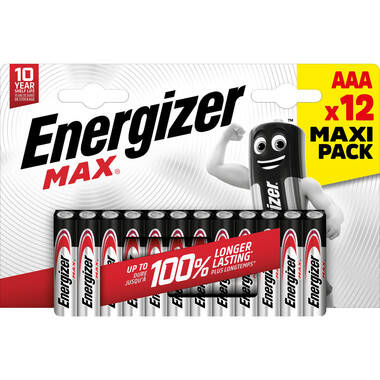 Batteria Energizer Max Micro (AAA), 12 pz Confezione da 12 batterie AAA alcaline Energizer MAX