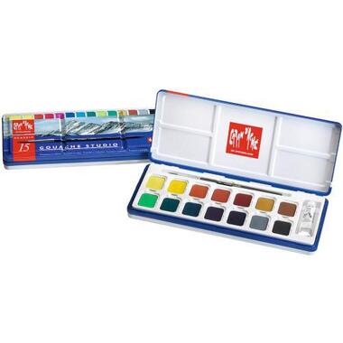 CARAN D'A Opaque colour Gouache 1000.413 12 colours opaque white