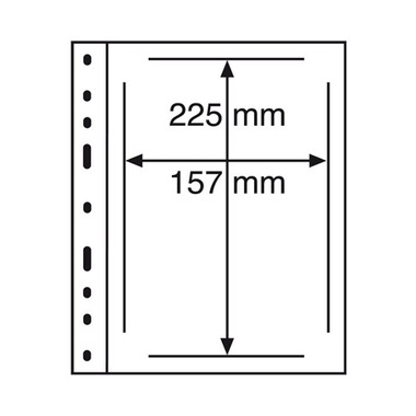 Feuilles en plastique OPTIMA pour feuilles du jour d’émission, lot de 10, transparent 1 compartiment, 157 × 225 mm