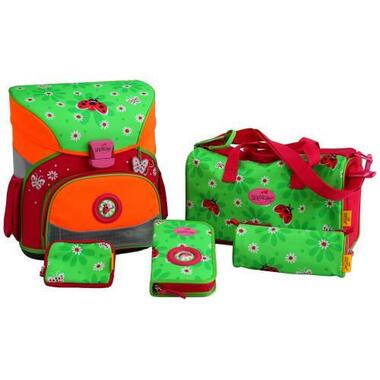 DERDIEDAS Schulrucksack - Set 36x35x23cm 402 - 65 Lucky Beetle 5 - teilig