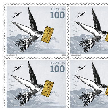 Francobolli CHF 1.00 «Lutto», Foglio da 10 francobolli