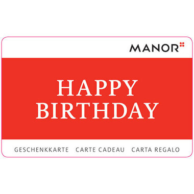 Geschenkkarte Manor Happy Birthday ab CHF 20.-