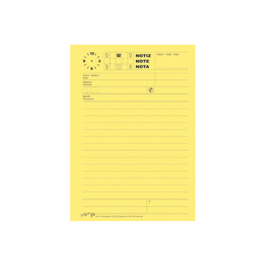BÜROLINE Blocco telefono D / F / I A5 542032 giallo 80 fogli