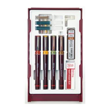 ROTRING Inchiostro Penna 0.25 - 0.7mm S0699570 rapidograph 4 pezzi