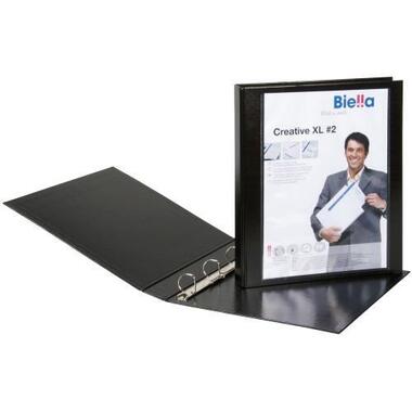 BIELLA Livre prés.Creative XL#2 2.5cm 443425.02 noir, 4 - anneaux A4