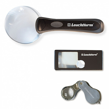Kit de loupes LED LOOK Loupe à manche, loupe de précision et loupe de poche