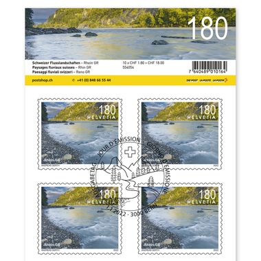 Francobolli CHF 1.80 «Reno GR», Foglio da 10 francobolli